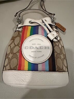 COACH Pride Mini Dempsey Bucket Bag CJ661